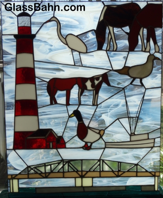 Chincoteague Stained Glass Panel