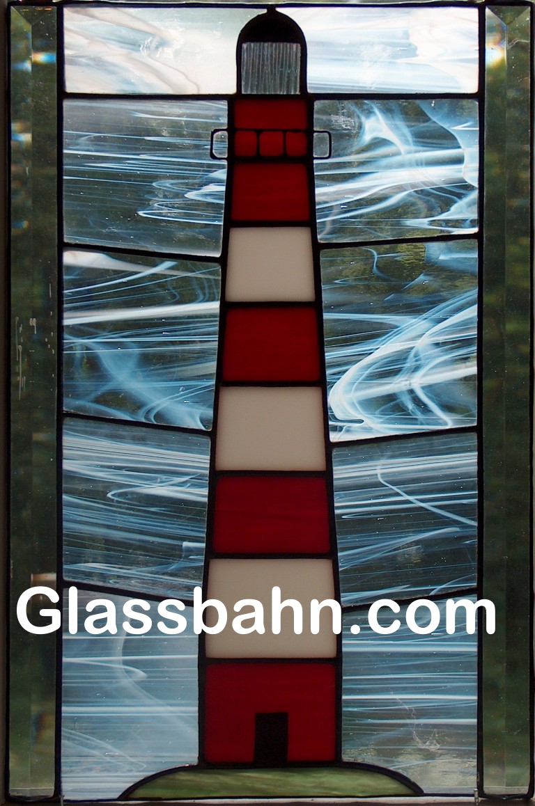 Free Lighthouse Stained Glass Stepping Stone Pattern | Stained